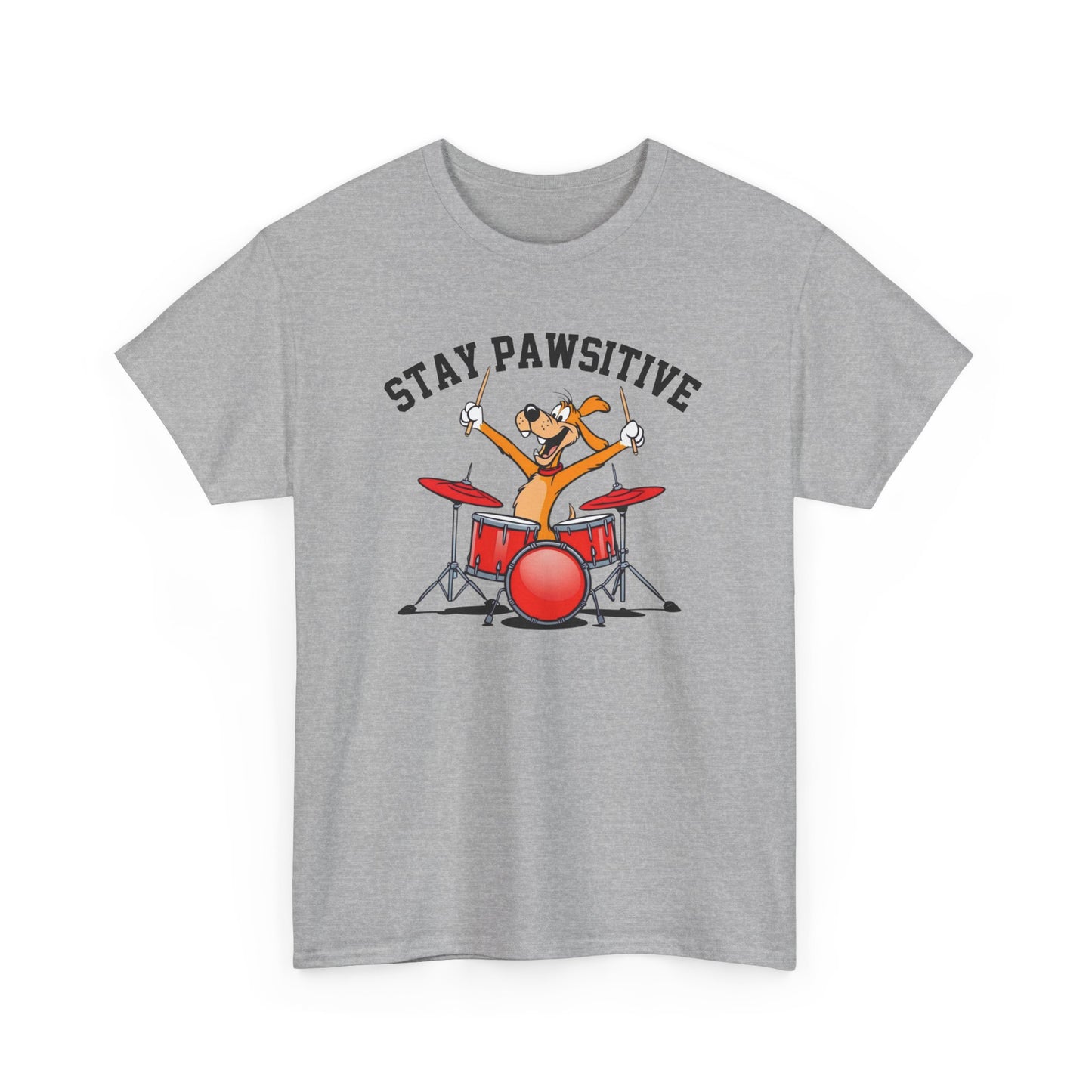 Stay Pawsitive - Dog Playing Drums