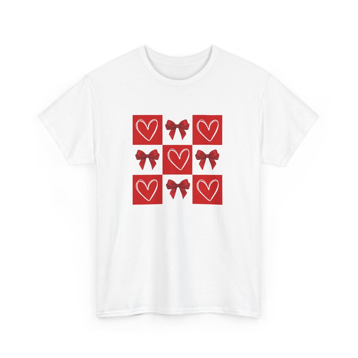 Retro Checkered Valentine's Day Coquette Bow