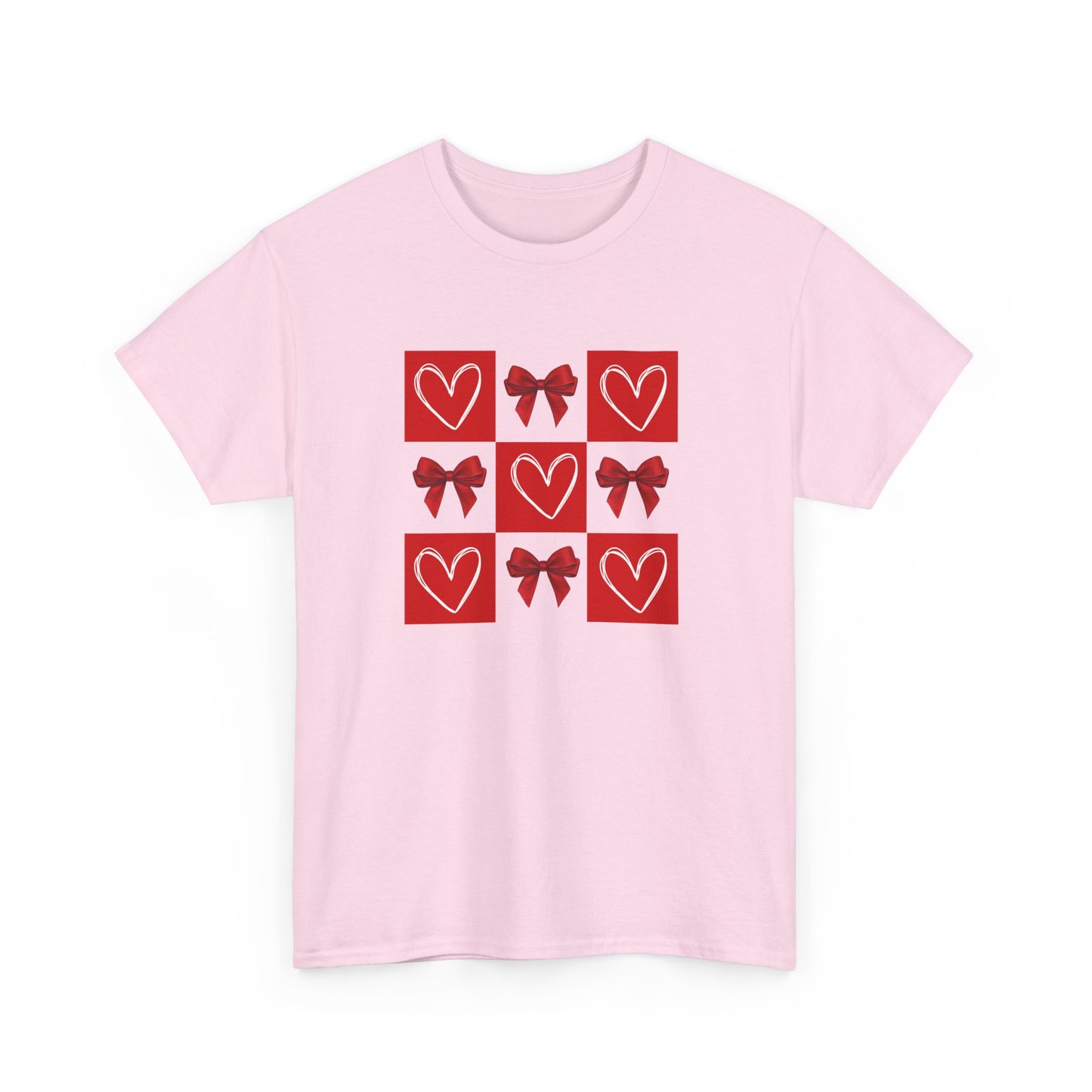 Retro Checkered Valentine's Day Coquette Bow