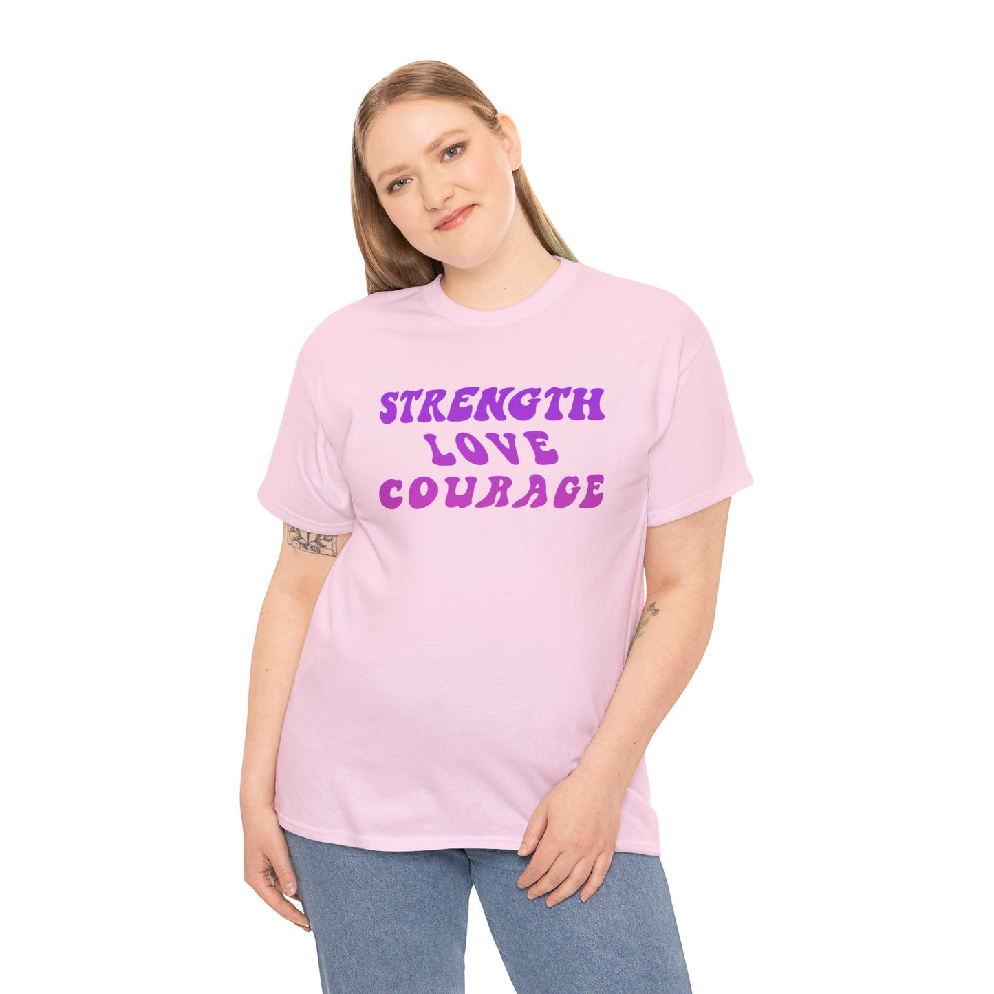 Strength Love Courage Wavy