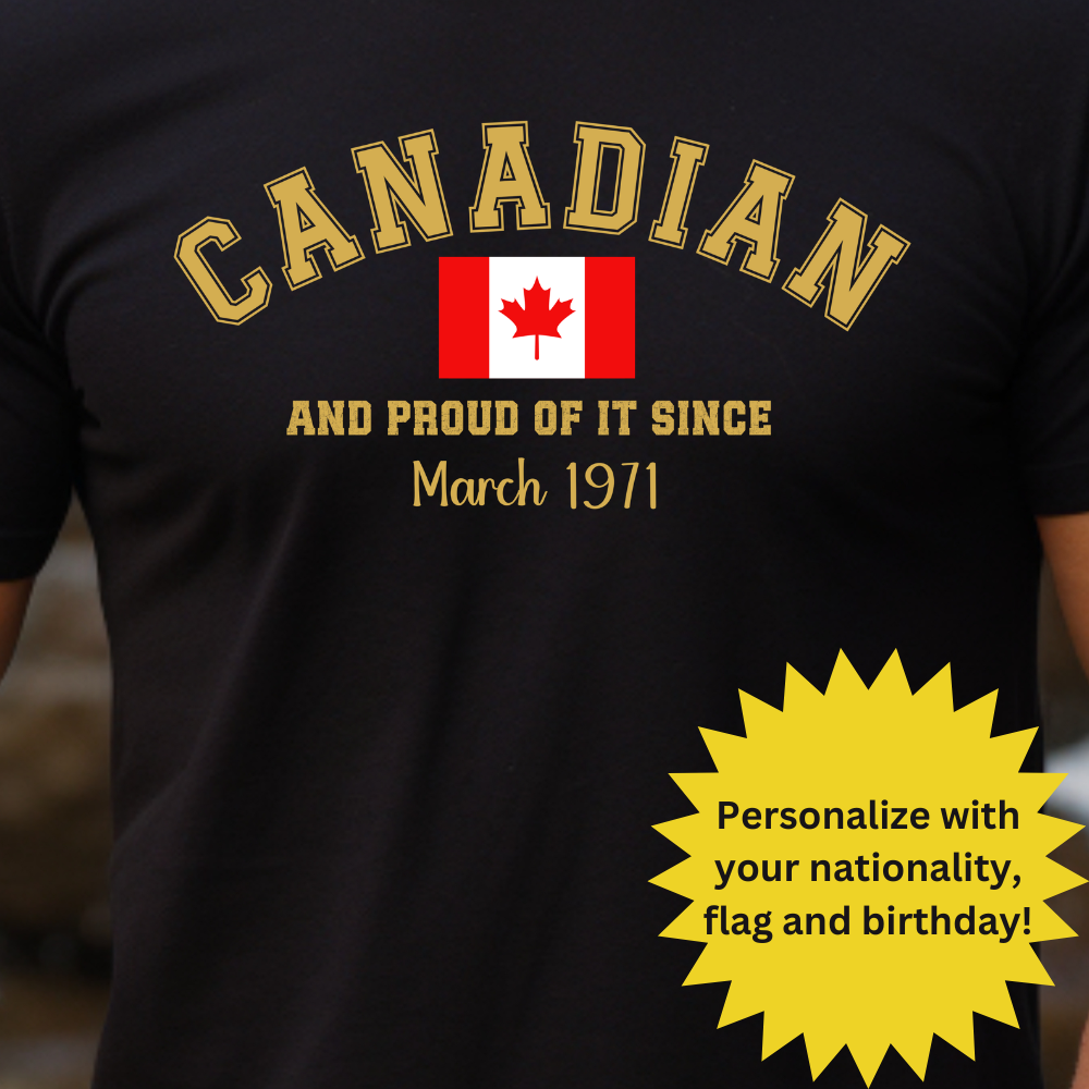 Personalized Custom Birthday Nationality Country Flag T-Shirts
