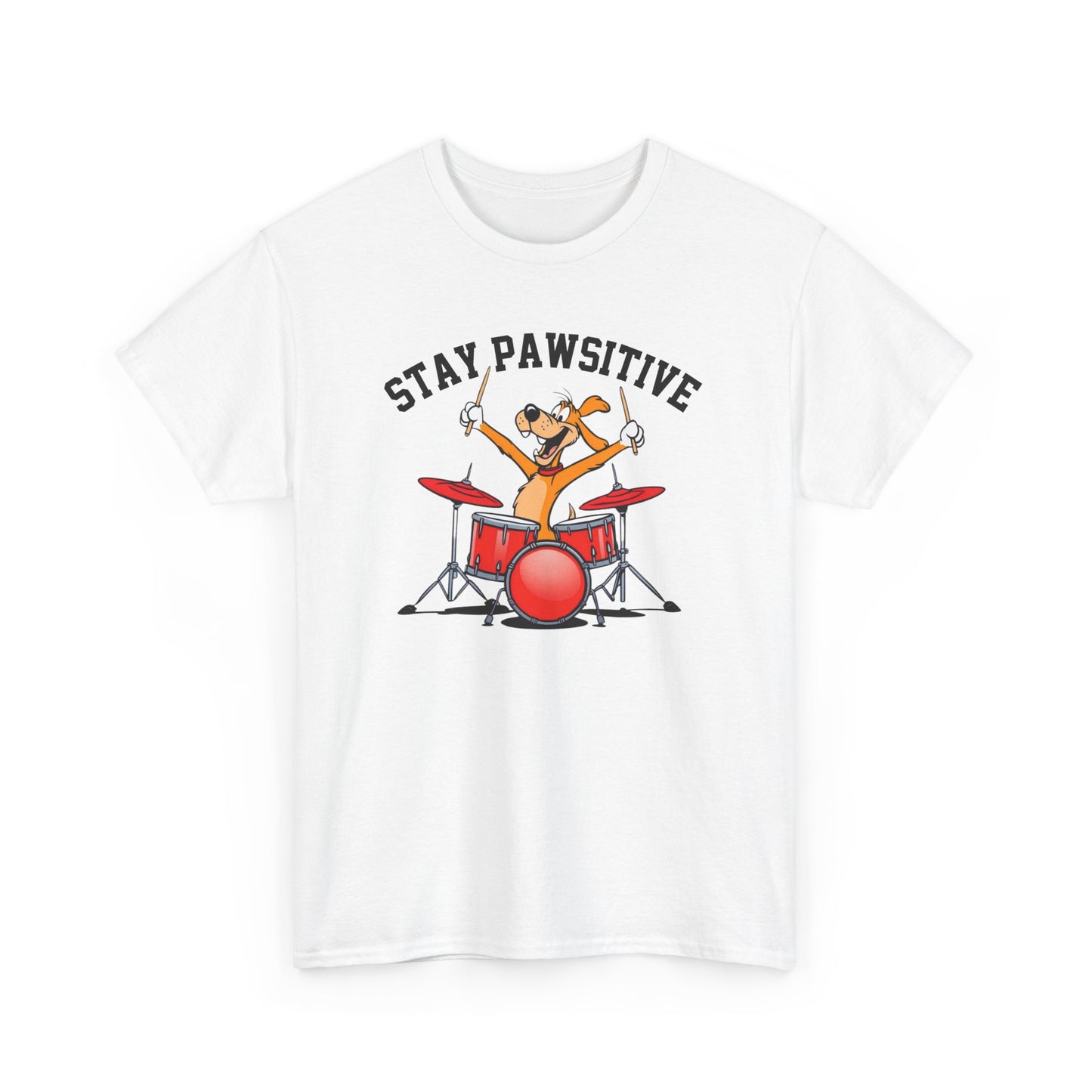 Stay Pawsitive - Dog Playing Drums