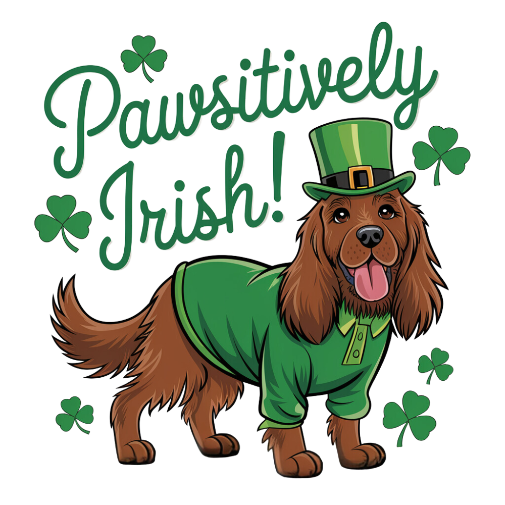 Irish Setter - Pawsitively Irish St Patrick's Day