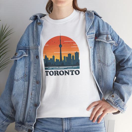 Toronto Skyline with Vintage Sunset
