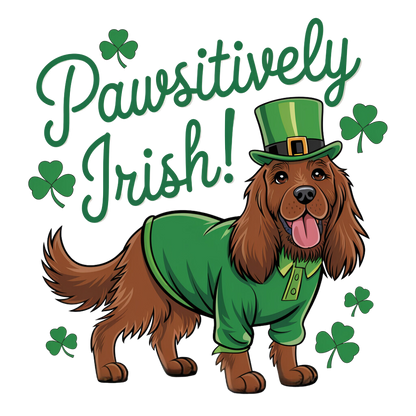 Irish Setter - Pawsitively Irish St Patrick's Day